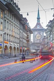 Bern Prints: Marktgasse and Zytglogge Apotheke, Bern, Jungfrau region, Bernese Oberland, Swiss Alps