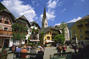 Marktplatz, Hallstatt, Austria, Europe