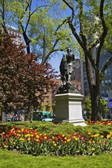 Marquis de Lafayette statue in Union Square, Midtown Manhattan, New York City