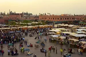 Images Dated 24th March 2010: Marrakesh at dusk, Djemaa el-Fna, Marrakech, Morocco, North Africa, Africa
