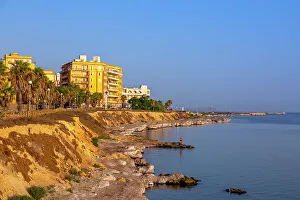 Trapani Province Prints: Marsala, beach and waterfront, Province of Trapani, Sicily, Italy, Mediterranean, Europe