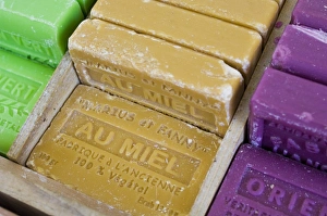 Souvenir Prints: Marseille soap, Marche aux Fleurs, Cours Saleya, Nice, Alpes Maritimes