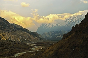 Western Region Prints: Marsyangdi River Valley and Annapurna Himalayan Range