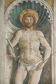 Images Dated 8th November 2006: Martyrdom of St. Sebastian, San Gimignano, Tuscany, Italy, Europe