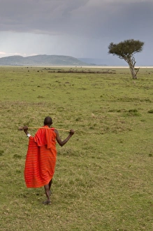 Images Dated 2nd October 2008: Masai man, Masai Mara, Kenya, East Africa, Africa