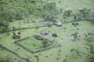 Masai village, Masai Mara National Reserve, Kenya, East Africa, Africa