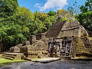 Belize Prints: Mask Temple, Lamanai Archaeological Reserve, Orange Walk District, Belize
