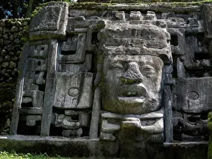 Relief Prints: The Mask Temple at the Mesoamerican archaeological site of Lamanai (Submerged Crocodile)