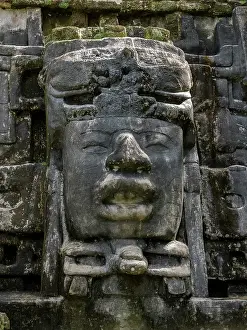 Maya Prints: The Mask Temple at the Mesoamerican archaeological site of Lamanai (Submerged Crocodile)