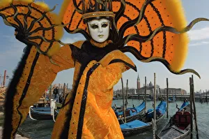 Masked faces and costumes at the Venice Carnival