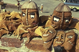 Stall Prints: Masks and handicrafts, Colombia, South America