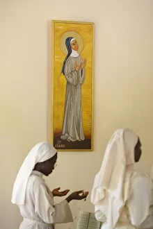 Mass in Akepe Catholic Monastery, Akepe, Togo, West Africa, Africa