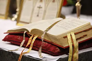 Eure Et Loir Prints: Mass in Chartres cathedral during traditionalist Catholic pilgrimage, Chartres