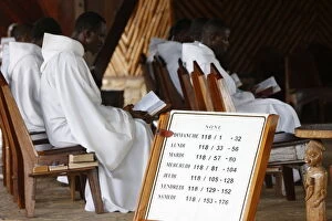 Images Dated 7th June 2009: Mass in Dzogbegan Benedictine Abbey, Danyi Dzogbegan, Togo, West Africa, Africa