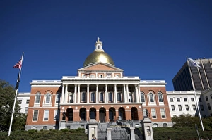 Boston Prints: Massachusetts State House, Boston, Massachusetts, New England, United States of America