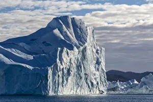 Massive icebergs calved from the Jakobshavn Isbrae glacier, UNESCO World Heritage Site
