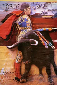 Customs Prints: Matador poster taken in 2001, Seville, Andalucia, Spain, Europe