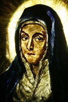 Images Dated 17th April 2000: Detail of Mater Dolorosa by el Greco, Lourdes, Hautes Pyrenees, France, Europe