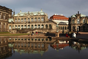 Images Dated 7th June 2009: Mathematical-Physical Sciences Salon, Rampart Pavilion and reflection, Zwinger Palace