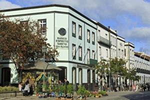 Banks Prints: Matriz Square, Ponta Delgada, Sao Miguel Island, Azores, Portugal, Europe