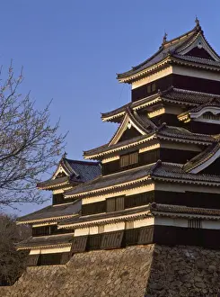 Matsumoto Prints: Matsumoto castle, one of only three remaining original wooden castles, Nagano-ken