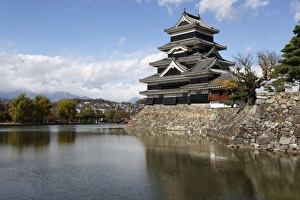 Defence Prints: Matsumoto-jo (Wooden Castle), Matsumoto, Central Honshu, Japan, Asia