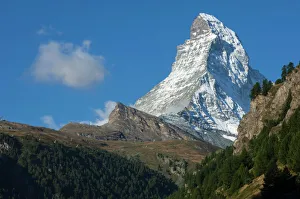 Swiss Alps Prints: Matterhorn, 4478m, Zermatt, Swiss Alps, Switzerland, Europe