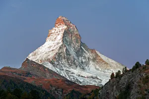 Matterhorn Prints: Matterhorn at dusk, Zermatt, canton of Valais, Switzerland, Europe