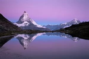 Sun Rise Collection: Matterhorn from Riffelsee at dawn