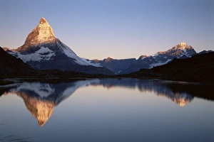 Matterhorn from Riffelsee at dawn