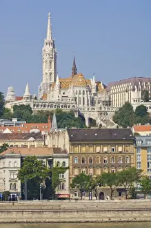 Buda Prints: Matyas church (Matyas templom) and the Fishermens bastion (Halaszbastya)