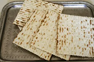 Tray Prints: Matzoh (unleavened bread) eaten during Passover Jewish festival, Paris, France, Europe