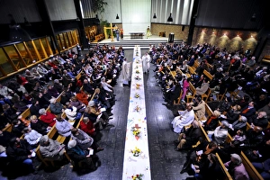 Tables Prints: Maundy Thursday table in church, Paris, France, Europe