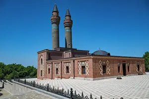 Significance Prints: Mausoleum in Garabaghlar showcases historic architecture in Azerbaijan under clear skies
