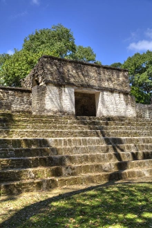 Ancient Civilisations Prints: Mayan Arch, entry to Plaza A, Cahal Pech Mayan Ruins, San Ignacio, Belize, Central