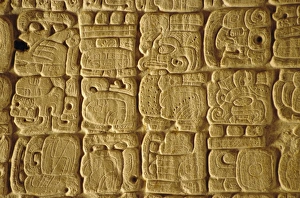 Etching Prints: Mayan carvings on Stela
