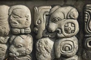 Images Dated 29th January 2010: Mayan glyphs in Temple 22, Copan Archaeological Park, UNESCO World Heritage Site