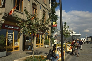 Fast Food Prints: McDonalds out let at port, Istanbul, Turkey, Europe