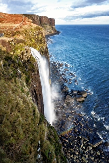 Steepness Prints: Mealt Falls and Kilt Rock, Isle of Skye, Inner Hebrides, Scotland, United Kingdom, Europe
