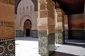 Images Dated 1st May 2007: The Medersa Ben Youssef, the largest in Morocco, built by the Almoravide dynasty