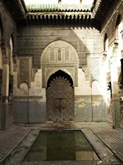 Images Dated 18th January 2010: Medersa Sahrij, built 1321, Fez, Morocco, North Africa, Africa