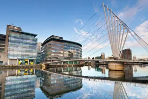 Manchester Prints: Media City footbridge, Media City UK