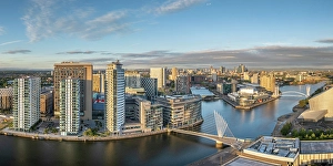 Businesses Prints: Media City, Salford Quays, Manchester, Lancashire, England, United Kingdom