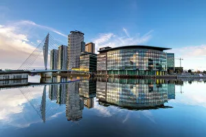 Urban Development Prints: Media City UK, Salford Quays, Greater Manchester, England, United Kingdom, Europe