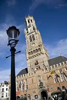 Images Dated 16th June 2008: Medieval buildings in Central Square, Bruges, Belgium, Europe