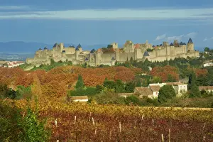 Medieval city of Carcassonne, UNESCO World Heritage Site, Aude, Languedoc-Roussillon