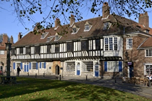 York Prints: Medieval half-timbered buildings of St