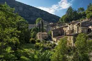 The medieval mountain village of Saint-Guilhem-le-Desert on the Way of St