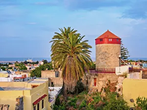 Rhodes Prints: Medieval Old Town at sunset, Rhodes City
