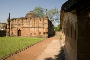 Mediaeval Prints: Medieval red brick Qadam Rasul mosque dating from 1531, and Fath Kahns tomb
